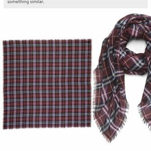NWT Burberry Castleford Check Wool & Modal Scarf